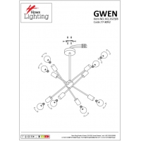 KQ 2629/8 GWEN BLACK PENDANT Δ4 KQ 2629/8 GWEN BLACK PENDANT Δ4