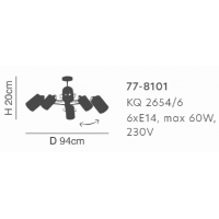 KQ 2654/6 SHIRO CHROME AND WHITE PENDANT 1Ε3 KQ 2654/6 SHIRO CHROME AND WHITE PENDANT 1Ε3