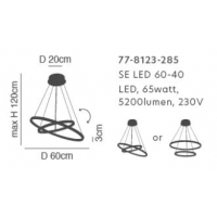 SE LED 60-40 OLYMPIC PENDANT CHROME Α5 SE LED 60-40 OLYMPIC PENDANT CHROME Α5