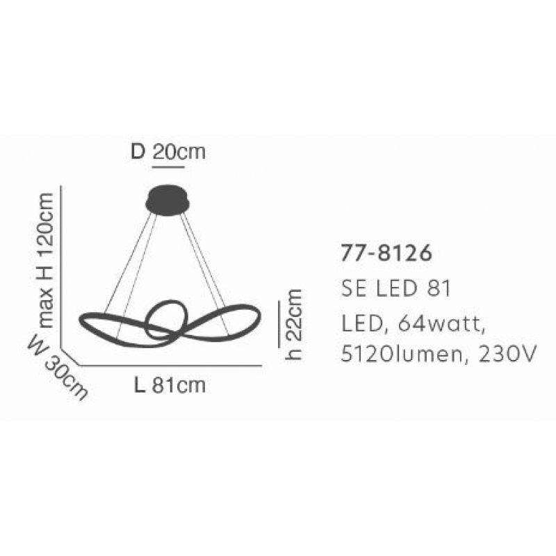 SE LED 80 MALBERA PENDANT CHROME B5 SE LED 80 MALBERA PENDANT CHROME B5