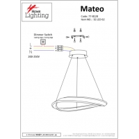 SE LED 60 MATEO PENDANT COFFEE BROWN Β5 SE LED 60 MATEO PENDANT COFFEE BROWN Β5