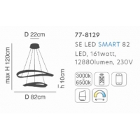 SE LED SMART 80  MATEO PENDANT COFFEE BROWN Β5