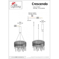 SE LED 80 CRESCENDO PENDANT BLACK Γ5