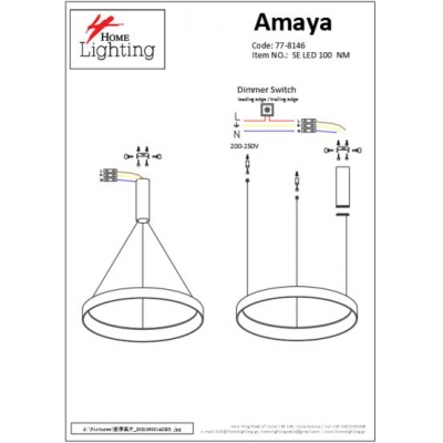 SE LED 100 AMAYA PENDANT NICKEL MAT Ε5 SE LED 100 AMAYA PENDANT NICKEL MAT Ε5