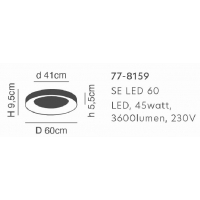 SE LED 60 AMAYA CEILING BRUSHED GOLD Δ3 SE LED 60 AMAYA CEILING BRUSHED GOLD Δ3