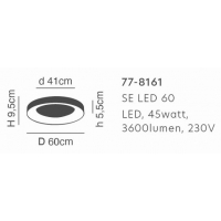 SE LED 60 AMAYA CEILING COPPER Δ3 SE LED 60 AMAYA CEILING COPPER Δ3