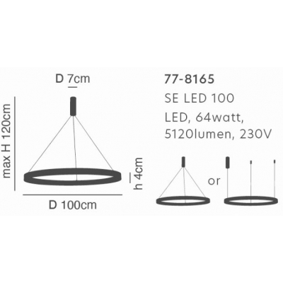 SE LED 100 AMARYLIS PENDANT CHROME Γ5 SE LED 100 AMARYLIS PENDANT CHROME Γ5
