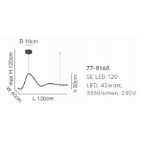 SE LED 120 KRISHNA PENDANT BLACK Γ3 SE LED 120 KRISHNA PENDANT BLACK Γ3