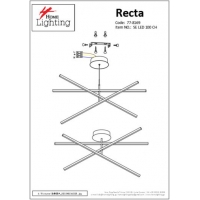 SE LED 100 RECTA CEILING CHROME E2