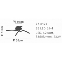 SE LED 65-4 XENA CEILING BRUSHED GOLD Ε3 SE LED 65-4 XENA CEILING BRUSHED GOLD Ε3
