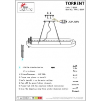 M6612-800R  TORRENT BRUSHED GOLD PENDANT 1B3