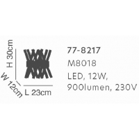 M8018  XENIC GOLD MATT WALL LAMP Γ3