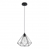 SE21-BL-33 MILA BLACK METAL GRID PENDANT Δ3