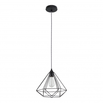 SE21-BL-33 MILA BLACK METAL GRID PENDANT Δ3
