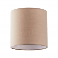 SE21-NM-4-NM1W-SH3 ADEPT TUBE Nickel Matt Wall Lamp Brown Fabric Shade+