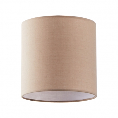 SE21-NM-4-NM1W-SH3 ADEPT TUBE Nickel Matt Wall Lamp Brown Fabric Shade+
