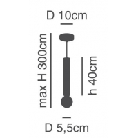 SE21-GM-5 ADEPT TUBE GOLD MATT E27+GU10 PENDANT B1