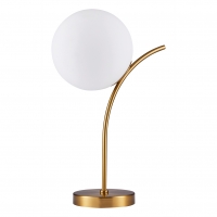 SE21-GM-25 SCEPTRE GOLD MATT TABLE LAMP OPAL GLASS E2 SE21-GM-25 SCEPTRE GOLD MATT TABLE LAMP OPAL GLASS E2