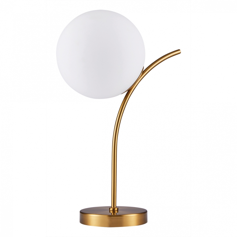 SE21-GM-25 SCEPTRE GOLD MATT TABLE LAMP OPAL GLASS E2 SE21-GM-25 SCEPTRE GOLD MATT TABLE LAMP OPAL GLASS E2