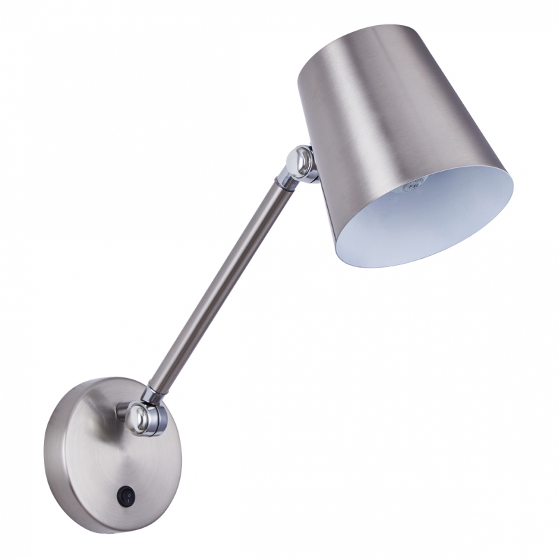 SE21-NM-33 DAVID NICKEL MATT WALL LAMP WITH SWITCHER B3 SE21-NM-33 DAVID NICKEL MATT WALL LAMP WITH SWITCHER B3