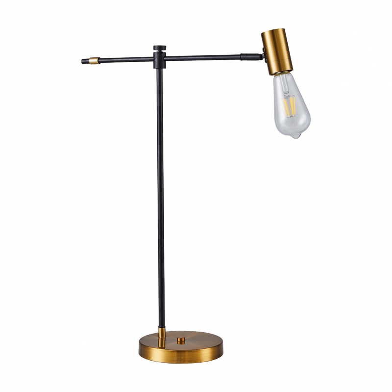 SE21-GM-36 ADEPT GOLD MATT & BLACK TABLE LAMP 1Β1