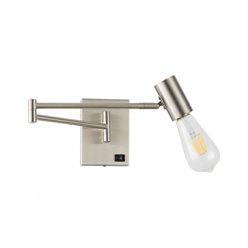 SE21-NM-52 ADEPT NICKEL MATT WALL LAMP Β3 SE21-NM-52 ADEPT NICKEL MATT WALL LAMP Β3