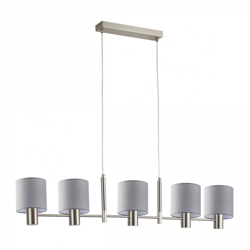 SE21-NM-120-SH1 ADEPT NICKEL MATT PENDANT GREY SHADE+ SE21-NM-120-SH1 ADEPT NICKEL MATT PENDANT GREY SHADE+