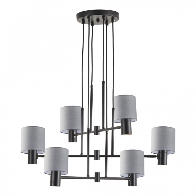 SE21-BL-100-SH2 ADEPT BLACK PENDANT GREY SHADE+ SE21-BL-100-SH2 ADEPT BLACK PENDANT GREY SHADE+