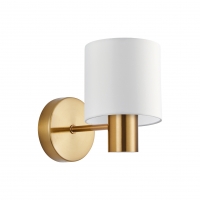 SE21-GM-16-SH1 ADEPT GOLD MATT WALL LAMP WHITE SHADE+ SE21-GM-16-SH1 ADEPT GOLD MATT WALL LAMP WHITE SHADE+