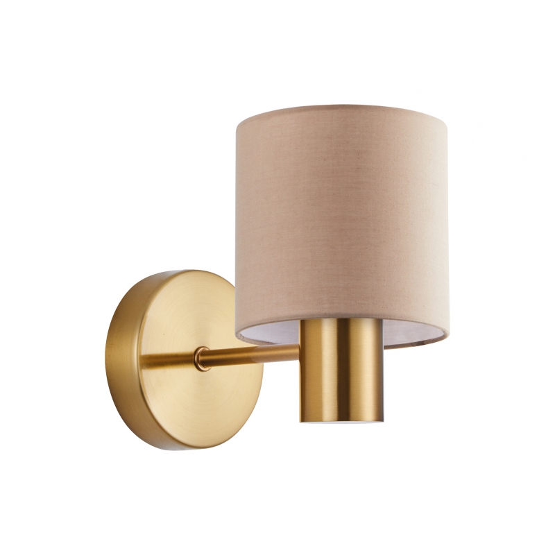 SE21-GM-16-SH3 ADEPT GOLD MATT WALL LAMP BROWN SHADE+ SE21-GM-16-SH3 ADEPT GOLD MATT WALL LAMP BROWN SHADE+