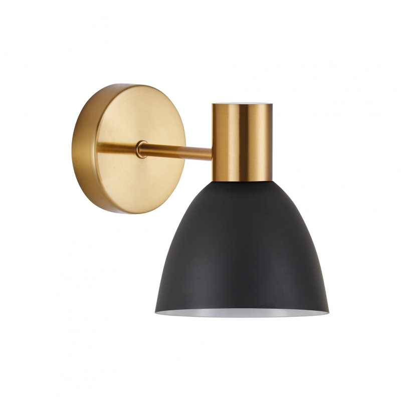SE21-GM-16-MS2 ADEPT GOLD MATT WALL LAMP BLACK METAL SHADE+ SE21-GM-16-MS2 ADEPT GOLD MATT WALL LAMP BLACK METAL SHADE+