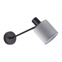 SE21-BL-22-SH2 ADEPT BLACK WALL LAMP GREY SHADE+ SE21-BL-22-SH2 ADEPT BLACK WALL LAMP GREY SHADE+
