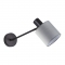 SE21-BL-22-SH2 ADEPT BLACK WALL LAMP GREY SHADE+