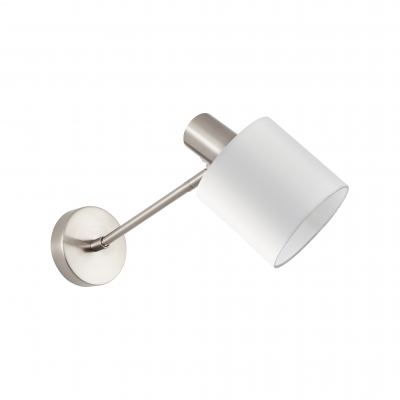 SE21-NM-22-SH1  ADEPT WALL LAMP Nickel Matt Wall lamp White Shade+