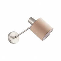 SE21-NM-22-SH3  ADEPT WALL LAMP Nickel Matt Wall lamp Brown Shade+