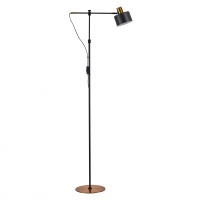 SE21-GM-39-MS1 ADEPT FLOOR LAMP Gold Matt and Black Metal Floor Lamp Black Metal Shade+ SE21-GM-39-MS1 ADEPT FLOOR LAMP Gold Matt and Black Metal Floor Lamp Black Metal Shade+