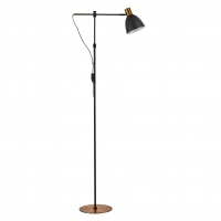 SE21-GM-39-MS2 ADEPT FLOOR LAMP Gold Matt and Black Metal Floor Lamp Black Metal Shade+ SE21-GM-39-MS2 ADEPT FLOOR LAMP Gold Matt and Black Metal Floor Lamp Black Metal Shade+