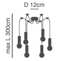 SE21-NM-4-NM6-SH1 ADEPT TUBE Nickel Matt Pendant White Fabric Shade+ SE21-NM-4-NM6-SH1 ADEPT TUBE Nickel Matt Pendant White Fabric Shade+