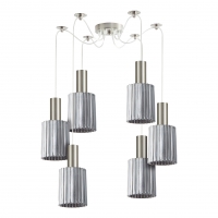 SE21-NM-4-GL1-NM6 ADEPT TUBE Nickel Matt Pendant Smoked Glass+ SE21-NM-4-GL1-NM6 ADEPT TUBE Nickel Matt Pendant Smoked Glass+
