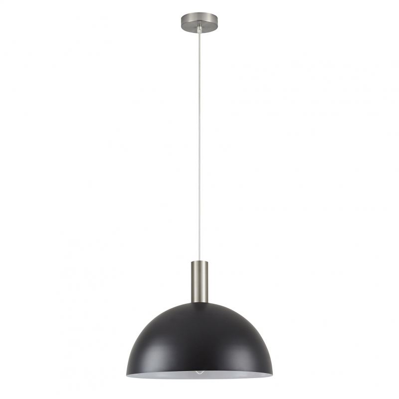 SE21-NM-4-MS40 ADEPT TUBE Nickel Matt Pendant Black Metal Shade+