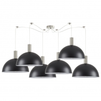 SE21-NM-4-NM6-MS40 ADEPT TUBE Nickel Matt Pendant Black Metal Shade+ SE21-NM-4-NM6-MS40 ADEPT TUBE Nickel Matt Pendant Black Metal Shade+