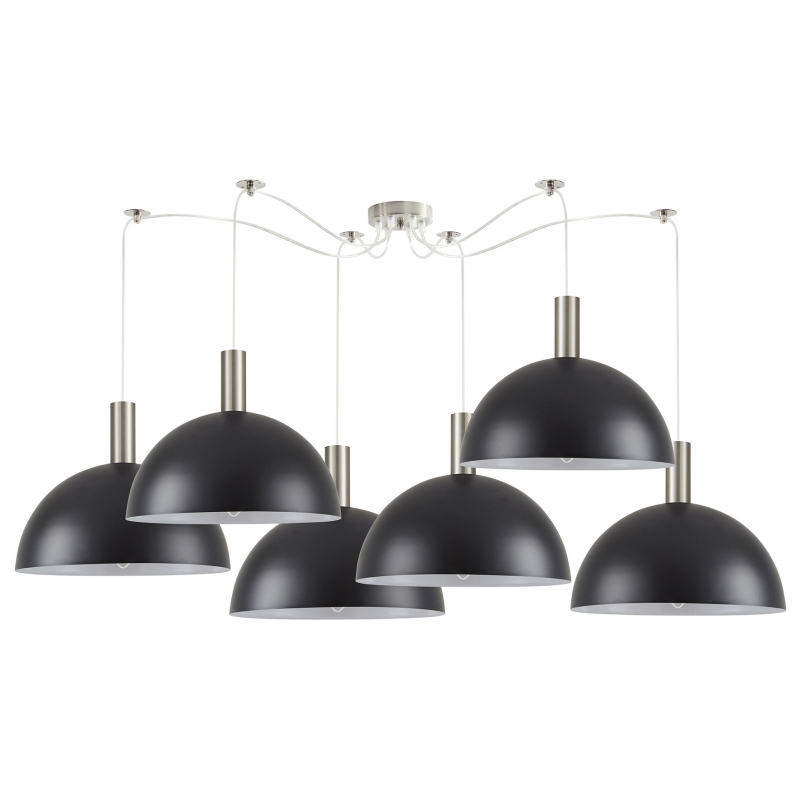SE21-NM-4-NM6-MS40 ADEPT TUBE Nickel Matt Pendant Black Metal Shade+ SE21-NM-4-NM6-MS40 ADEPT TUBE Nickel Matt Pendant Black Metal Shade+