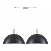 SE21-NM-4-NM2-MS50  ADEPT TUBE Nickel Matt Pendant Black Metal Shade+