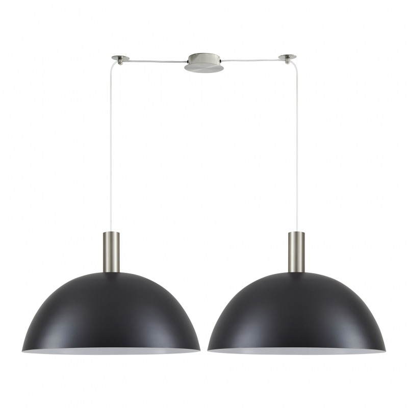 SE21-NM-4-NM2-MS50  ADEPT TUBE Nickel Matt Pendant Black Metal Shade+