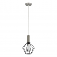 SE21-NM-4-GR1 ADEPT TUBE Nickel Matt Pendant Black Metal Grid+