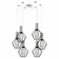 SE21-NM-4-NM6-GR1 ADEPT TUBE Nickel Matt Pendant Black Metal Grid+ SE21-NM-4-NM6-GR1 ADEPT TUBE Nickel Matt Pendant Black Metal Grid+