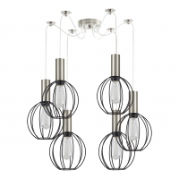 SE21-NM-4-NM6-GR2 ADEPT TUBE Nickel Matt Pendant Black Metal Grid+ SE21-NM-4-NM6-GR2 ADEPT TUBE Nickel Matt Pendant Black Metal Grid+