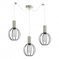 SE21-NM-4-NM3-GR2 ADEPT TUBE Nickel Matt Pendant Black Metal Grid+ SE21-NM-4-NM3-GR2 ADEPT TUBE Nickel Matt Pendant Black Metal Grid+