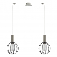 SE21-NM-4-NM2-GR2 ADEPT TUBE Nickel Matt Pendant Black Metal Grid+ SE21-NM-4-NM2-GR2 ADEPT TUBE Nickel Matt Pendant Black Metal Grid+
