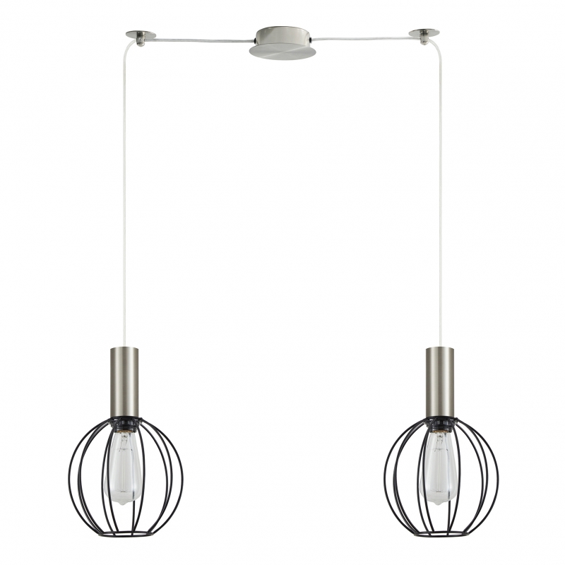 SE21-NM-4-NM2-GR2 ADEPT TUBE Nickel Matt Pendant Black Metal Grid+ SE21-NM-4-NM2-GR2 ADEPT TUBE Nickel Matt Pendant Black Metal Grid+